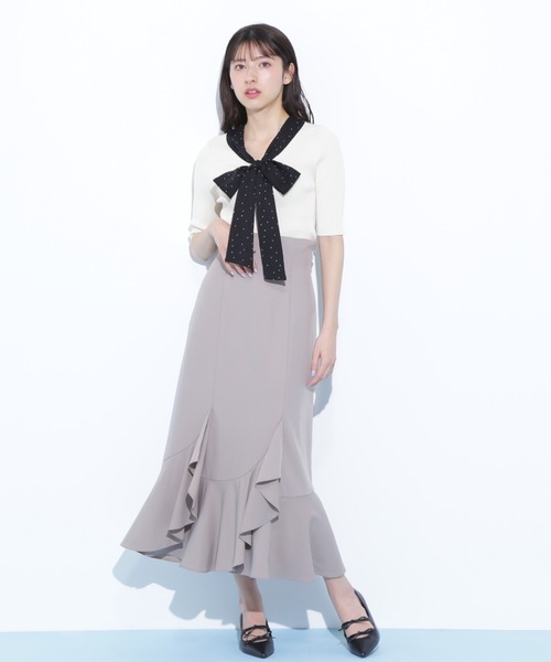 JILL by JILL STUART(ジルバイジルスチュアート)の「◇ボウタイリブニット(ニット/セーター・レディース・ブラック/ホワイト/ピンク・FREE)」の21枚目の写真