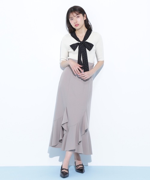 JILL by JILL STUART(ジルバイジルスチュアート)の「◇ボウタイリブニット(ニット/セーター・レディース・ブラック/ホワイト/ピンク・FREE)」の22枚目の写真