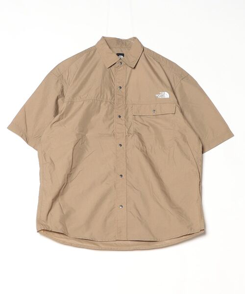 THE NORTH FACE（ザノースフェイス）の「ザ ノース フェイス THE NORTH FACE S/S Nuptse Shirt_ショートスリーブヌプシシャツ（シャツ/ブラウス・メンズ・ブラウン/ブラック×グレー/ダークブルー・L/XL/M）」の2枚目の写真