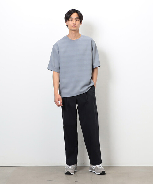COMME CA ISM(コムサイズム)の「リンクス ボーダーTシャツ(Tシャツ/カットソー・メンズ・チャコール/ホワイト/ブラウン/グレー・MEDIUM/LARGE/X-LARGE)」の9枚目の写真
