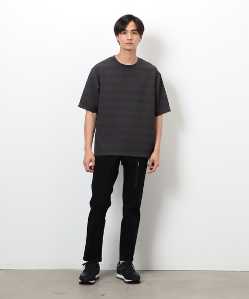 COMME CA ISM(コムサイズム)の「リンクス ボーダーTシャツ(Tシャツ/カットソー・メンズ・チャコール/ホワイト/ブラウン/グレー・MEDIUM/LARGE/X-LARGE)」の13枚目の写真