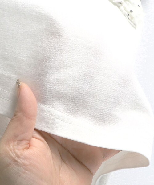 BRANSHES（ブランシェス）の「【プチプラ】肩フリルタンクトップ（タンクトップ・キッズ・オフホワイト/チャコールグレー/ラベンダー/カラフル・150/130/140/110/80/90/120/100）」の8枚目の写真