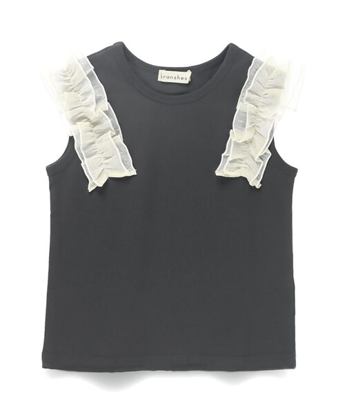 BRANSHES（ブランシェス）の「【プチプラ】肩フリルタンクトップ（タンクトップ・キッズ・オフホワイト/チャコールグレー/ラベンダー/カラフル・150/130/140/110/80/90/120/100）」の12枚目の写真