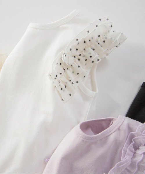 BRANSHES（ブランシェス）の「【プチプラ】肩フリルタンクトップ（タンクトップ・キッズ・オフホワイト/チャコールグレー/ラベンダー/カラフル・150/130/140/110/80/90/120/100）」の20枚目の写真