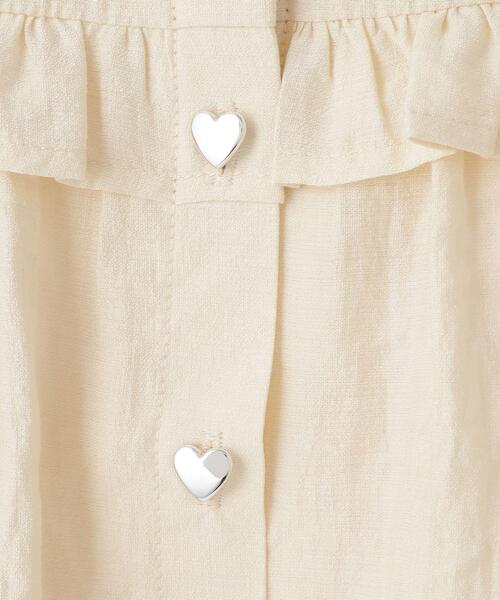 SHOO・LA・RUE（シューラルー）の「【110-150cm】ハートボタンがアクセント ノースリーブブラウス（シャツ/ブラウス・キッズ・ライトベージュ/パープル・10/11/12/13/14/15 ）」の10枚目の写真