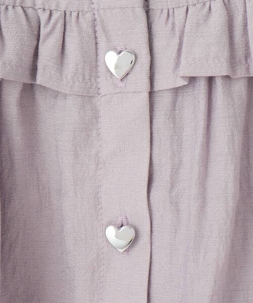 SHOO・LA・RUE（シューラルー）の「【110-150cm】ハートボタンがアクセント ノースリーブブラウス（シャツ/ブラウス・キッズ・ライトベージュ/パープル・10/11/12/13/14/15 ）」の11枚目の写真