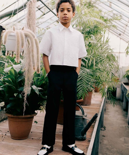 MM6 Maison Margiela（ｴﾑｴﾑｼｯｸｽ ﾒｿﾞﾝ ﾏﾙｼﾞｪﾗ）の「MM6 Maison Margiela(エムエムシックス メゾン マルジェラ)Kids & Junior シャツ（シャツ/ブラウス・キッズ・ホワイト・16Y/14Y）」の2枚目の写真