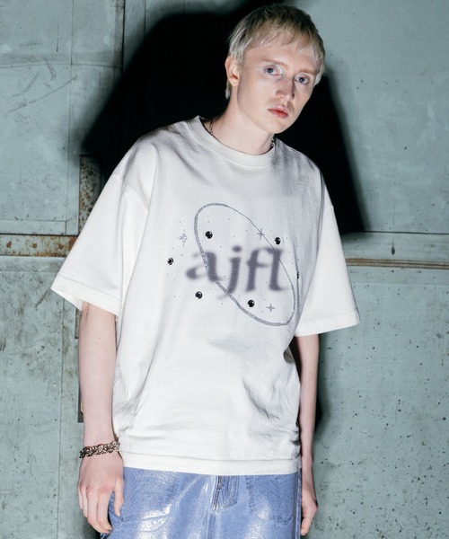 ajouter flow(アジューテフロー)の「【ajouter flow】rhinestone universe T-shirt(Tシャツ/カットソー・メンズ・ホワイト/ブラック・MEDIUM/LARGE)」の7枚目の写真