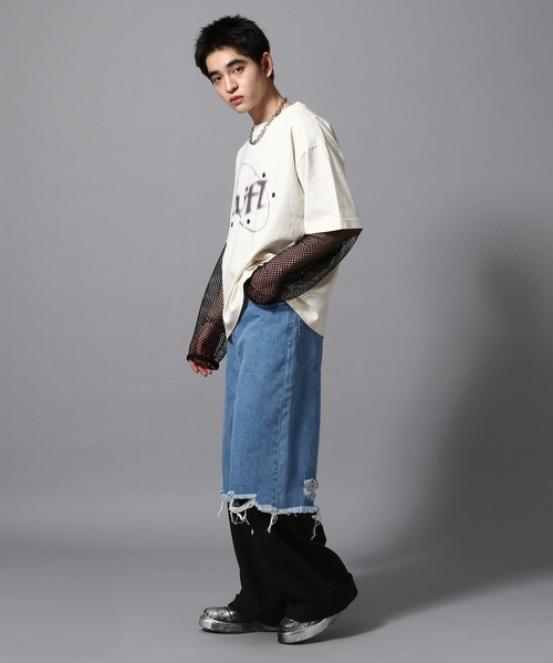 ajouter flow(アジューテフロー)の「【ajouter flow】rhinestone universe T-shirt(Tシャツ/カットソー・メンズ・ホワイト/ブラック・MEDIUM/LARGE)」の11枚目の写真