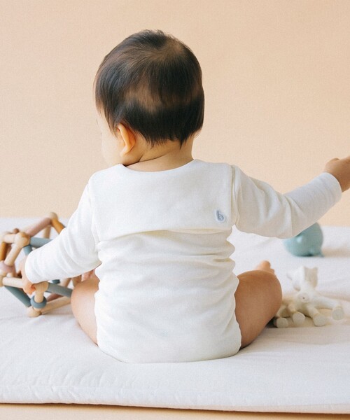 こども ビームス（コドモビームス）の「ベビー セーラーカラー ロンパース 2025FW（50～80cm）（ロンパース・キッズ・オフホワイト/ネイビー/グリーン系その他・70-80/60-70/50-60）」の19枚目の写真