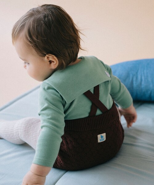 こども ビームス（コドモビームス）の「ベビー セーラーカラー ロンパース 2025FW（50～80cm）（ロンパース・キッズ・オフホワイト/ネイビー/グリーン系その他・70-80/60-70/50-60）」の15枚目の写真