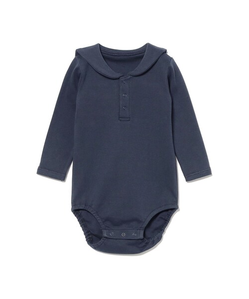 こども ビームス（コドモビームス）の「ベビー セーラーカラー ロンパース 2025FW（50～80cm）（ロンパース・キッズ・オフホワイト/ネイビー/グリーン系その他・70-80/60-70/50-60）」の8枚目の写真