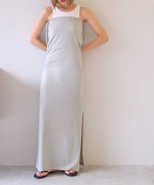 AKTE（アクテ）の「サイドギャザー2WAYカットソースカート（スカート・レディース・ブラック/セージグリーン・1/2）」の15枚目の写真