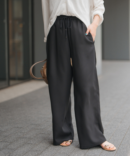 Spick & Span（スピックアンドスパン）の「ジョーゼットイージーパンツ（スラックス・レディース・ブラック/その他9・36/38）」の8枚目の写真