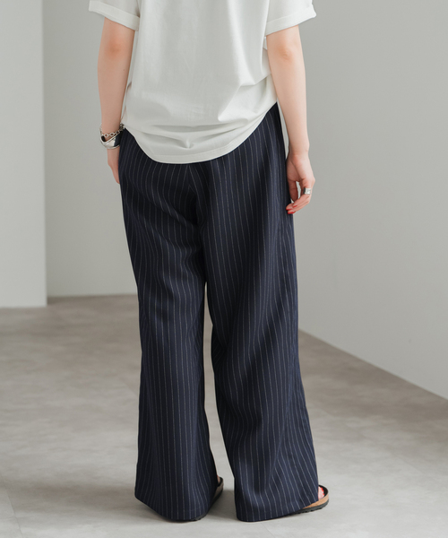 美品 Deuxieme Classe ジョーゼット イージーパンツ ネイビー36 美品 Deuxieme Classe ジョーゼット イージーパンツ ネイビー36