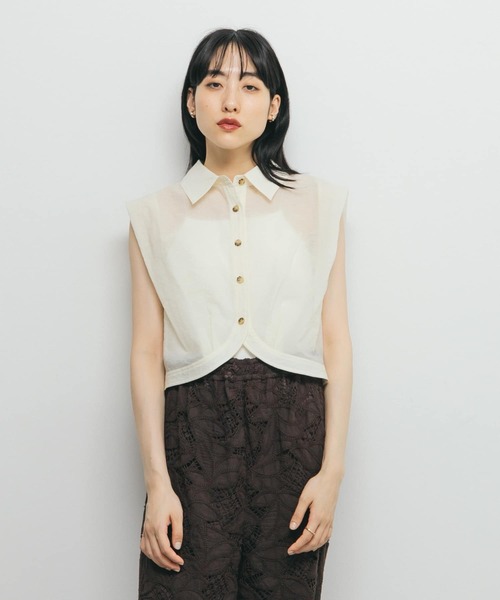 セール】ショルダータックコンパクトシャツ（シャツ/ブラウス）｜KBF