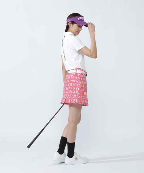 【PEARLY GATES】ハニカムカノコ半袖モックネックカットソー