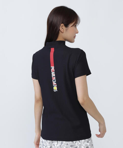 【PEARLY GATES】ハニカムカノコ半袖モックネックカットソー