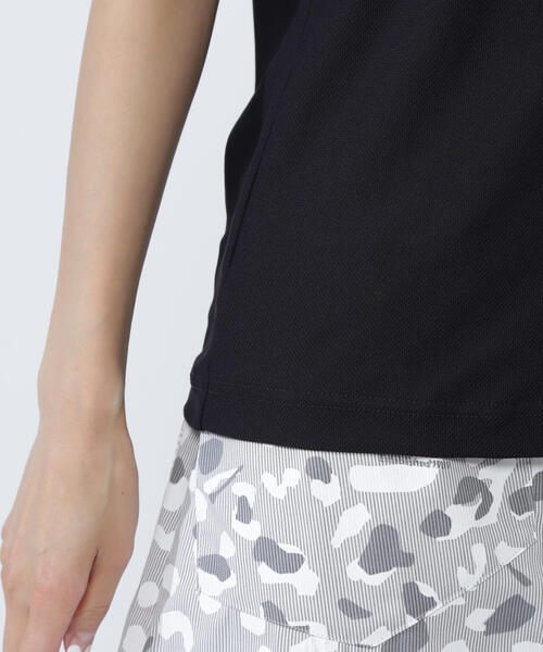 【PEARLY GATES】ハニカムカノコ半袖モックネックカットソー