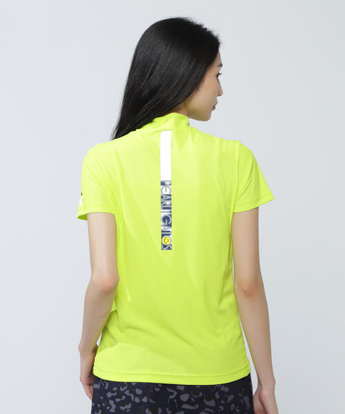 【PEARLY GATES】ハニカムカノコ半袖モックネックカットソー