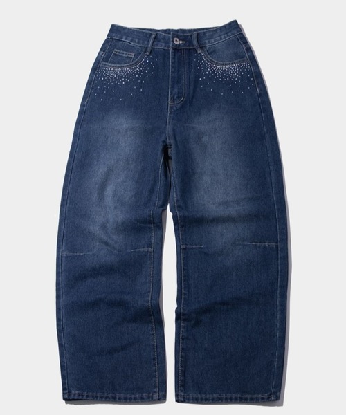 PLACE STUDIO（プレイススタジオ）の「PLACE STUDIO／CUBIC ポケットパンツ（デニムパンツ・レディース・ブルー・SMALL）」の8枚目の写真