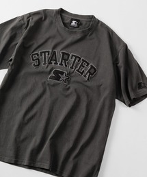 STARTER（スターター）の「【88】【STARTER/スターター】ピグメント加工 ブランドロゴ ワッペン刺繍 半袖Tシャツ  オーバーサイズ（Tシャツ/カットソー）」