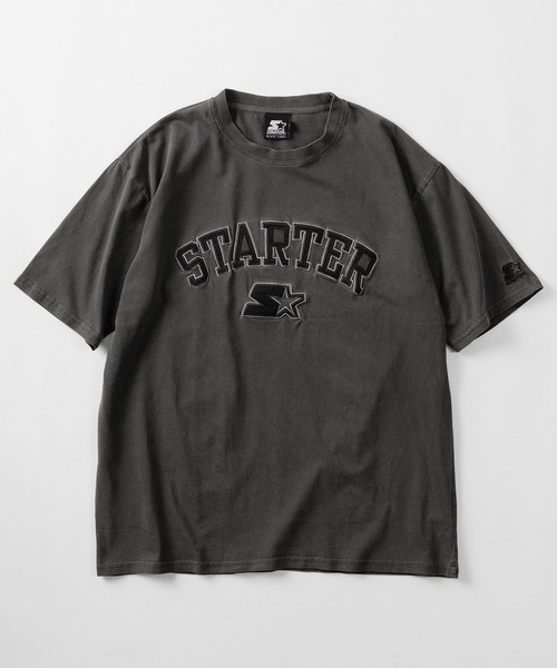 STARTER(スターター)の「【88】【STARTER/スターター】ピグメント加工 ブランドロゴ ワッペン刺繍 半袖Tシャツ オーバーサイズ(Tシャツ/カットソー・メンズ・ブラック系その他/ブラック系その他2/ブラック・L/M/XL)」の5枚目の写真