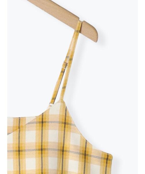 ehka sopo(エヘカソポ)の「レース付きチェックキャミワンピース(ワンピース・レディース・イエロー/グリーン/サックスブルー・F)」の13枚目の写真