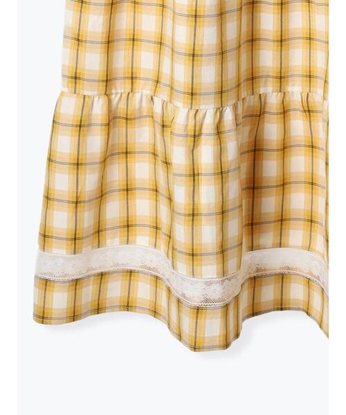 ehka sopo(エヘカソポ)の「レース付きチェックキャミワンピース(ワンピース・レディース・イエロー/グリーン/サックスブルー・F)」の14枚目の写真