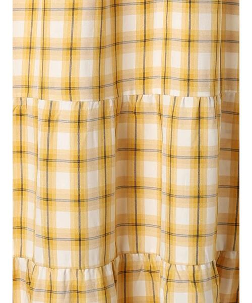 ehka sopo(エヘカソポ)の「レース付きチェックキャミワンピース(ワンピース・レディース・イエロー/グリーン/サックスブルー・F)」の16枚目の写真