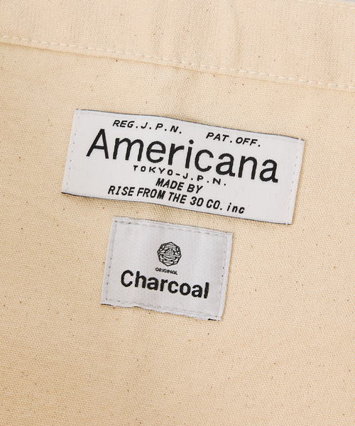 AMERICANA(アメリカーナ)の「【Charcoal(チャコール)× Americana(アメリカーナ)】SOUVENIR Tote Bag/スーベニアトートバッグ/ユニセックス(トートバッグ・メンズ・アイボリー・フリー)」の2枚目の写真