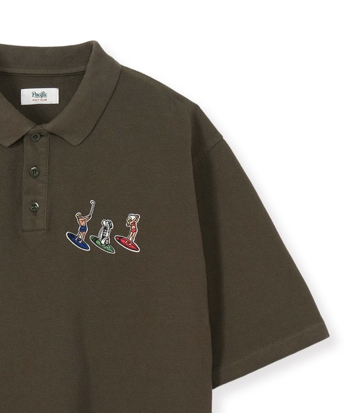 Pacific GOLF CLUB(パシフィックゴルフクラブ)の「SWEDISH ARMY REPRODUCTION FABRIC POLO SHIRT(ビジネスシャツ・メンズ・オリーブ・L/M)」の2枚目の写真