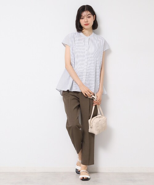Dessin(デッサン)の「◆【洗える】フレンチスリーブフレアーブラウス(XS~L)(シャツ/ブラウス・レディース・ホワイト系3/ブルー系その他3/ブルー系その他4・00/01/02/03)」の9枚目の写真