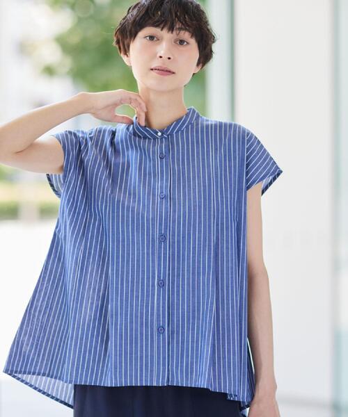 Dessin(デッサン)の「◆【洗える】フレンチスリーブフレアーブラウス(XS~L)(シャツ/ブラウス・レディース・ホワイト系3/ブルー系その他3/ブルー系その他4・00/01/02/03)」の16枚目の写真