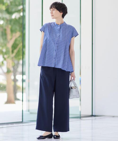 Dessin(デッサン)の「◆【洗える】フレンチスリーブフレアーブラウス(XS~L)(シャツ/ブラウス・レディース・ホワイト系3/ブルー系その他3/ブルー系その他4・00/01/02/03)」の19枚目の写真