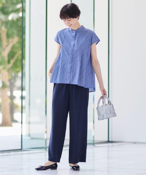 Dessin(デッサン)の「◆【洗える】フレンチスリーブフレアーブラウス(XS~L)(シャツ/ブラウス・レディース・ホワイト系3/ブルー系その他3/ブルー系その他4・00/01/02/03)」の20枚目の写真