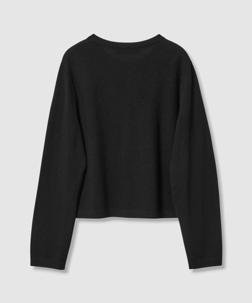 LOULOU WILLOUGHBY 黒 長袖カーディガン LOULOU WILLOUGHBY】メリノウールカラーカーディガン