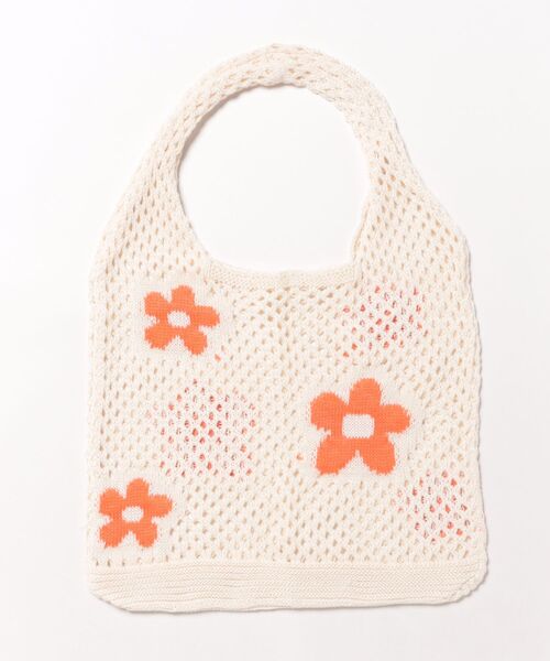 ammy.（エイミードット）の「【 ammy. / エイミードット 】 編み込み フラワー ニット バッグ（ショルダーバッグ・レディース・ブラック/ブラウン/レッド/アイボリー・FREE）」の10枚目の写真