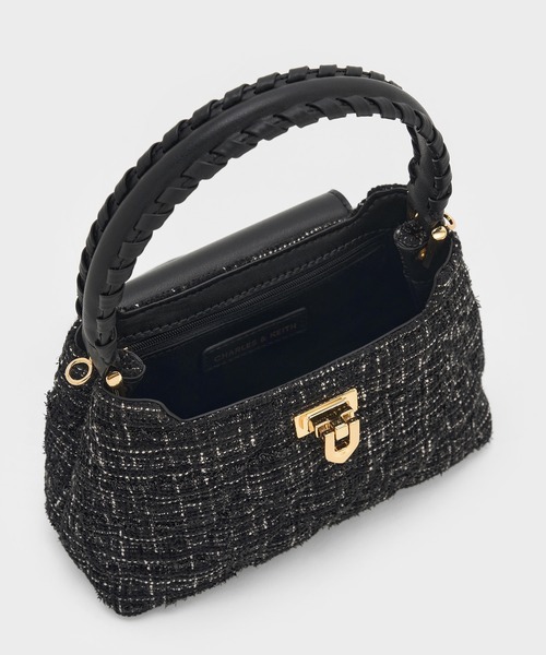 Arwen アルウェン ツイードキルトトップハンドルバッグ（ハンドバッグ