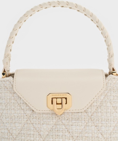 Arwen アルウェン ツイードキルトトップハンドルバッグ（ハンドバッグ