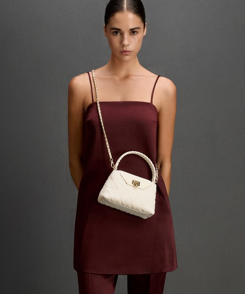 Arwen アルウェン ツイードキルトトップハンドルバッグ（ハンドバッグ