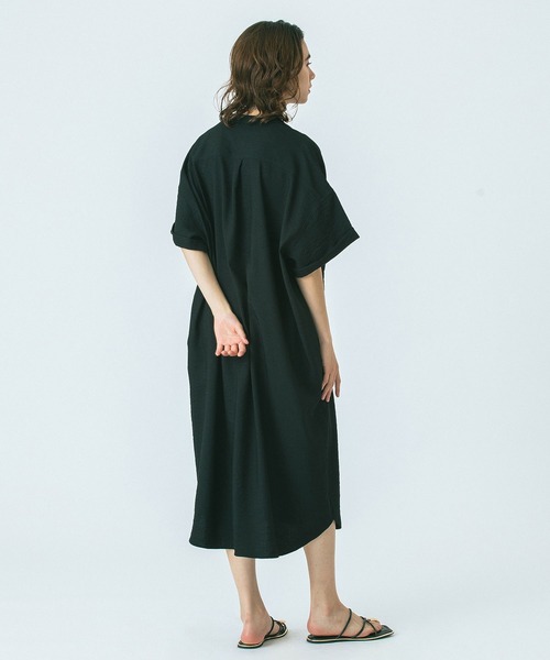 ROSE BUD（ローズバッド）の「(GENE HEAVENS)WORK POCKET SHIRT DRESS（シャツワンピース・レディース・オリーブ/ブラック・ONE SIZE）」の19枚目の写真