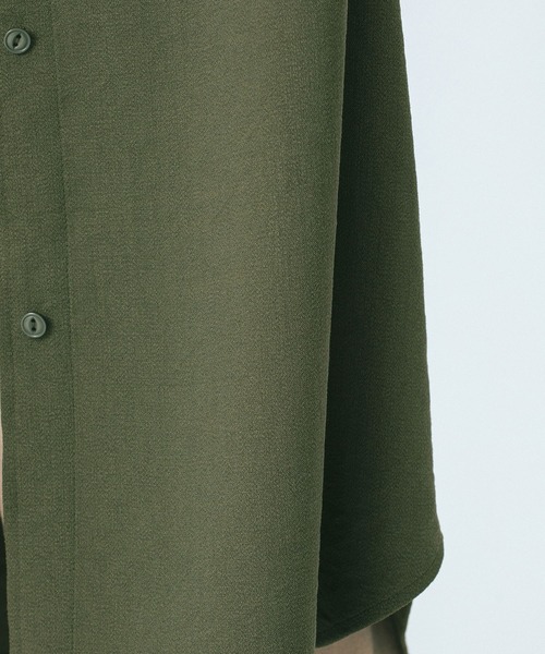 ROSE BUD（ローズバッド）の「(GENE HEAVENS)WORK POCKET SHIRT DRESS（シャツワンピース・レディース・オリーブ/ブラック・ONE SIZE）」の6枚目の写真