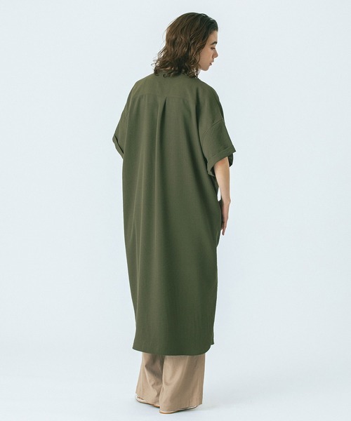 ROSE BUD（ローズバッド）の「(GENE HEAVENS)WORK POCKET SHIRT DRESS（シャツワンピース・レディース・オリーブ/ブラック・ONE SIZE）」の9枚目の写真
