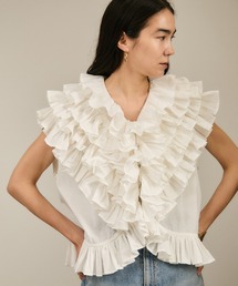 crinkle crinkle crinkle | 【crinkle crinkle crinkle】別注フリルポンチョノースリーブブラウス(シャツ/ブラウス)