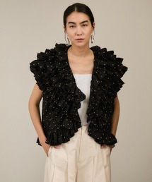 【crinkle crinkle crinkle】別注フリルポンチョノースリーブブラウス