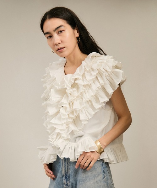 セール】【crinkle crinkle crinkle】別注フリルポンチョノースリーブ