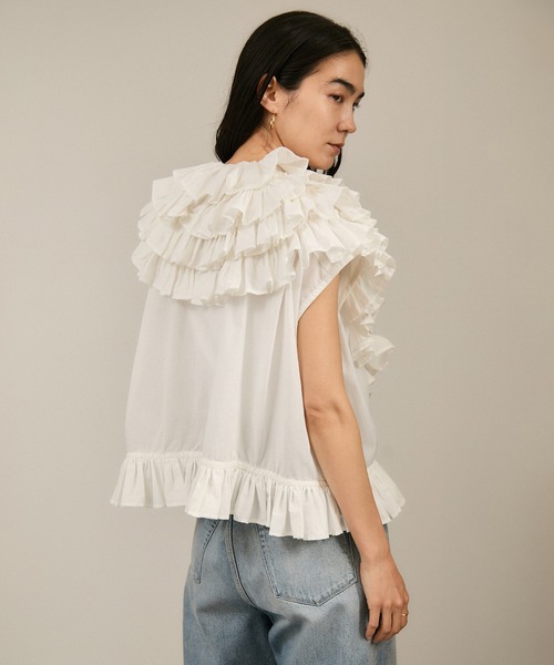 セール】【crinkle crinkle crinkle】別注フリルポンチョノースリーブ