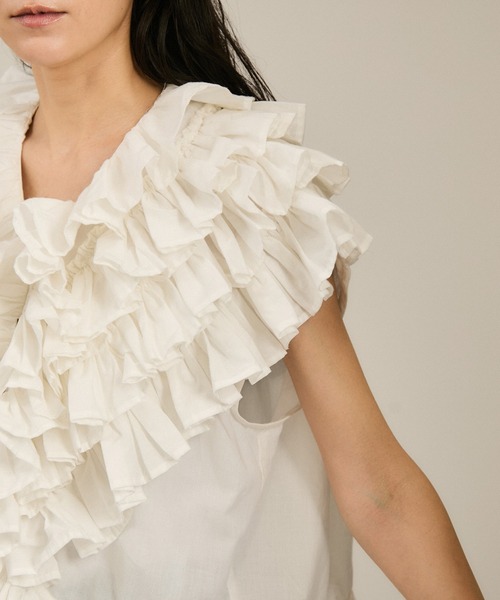 セール】【crinkle crinkle crinkle】別注フリルポンチョノースリーブ