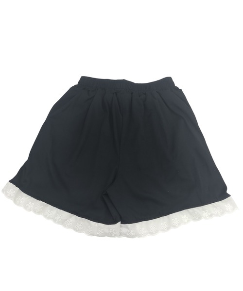 VIBGYOR(ヴィブジョー)の「裾レースAラインスウェットハーフパンツ / 韓国ガーリー カジュアル(CZ)(その他パンツ・レディース・ブラック/グレー・MEDIUM/LARGE)」の6枚目の写真